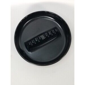 VINTAGE Ashtray Round Melamine Black Ges-Line 341 Cigar Cigarette Classic